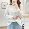 Sudadera Especial de 100 kg Moda Otoño Nuevo Patchwork de Encaje en Mangas para Chicas de Tallas Grandes, Top Básico Casual 0885