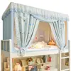 Cortinas para Dormitorio de Estudiantes con Mosquitero Integrado de Fuerte Sombreado Universales para Literas Superiores e Inferiores Cortinas de Dormitorio Completamente Cerradas Retráctiles