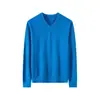 Suéter para Hombre de Cuello en V Grueso de Punto Polar Andy Pulóver Manga Larga Otoño Invierno Nuevo Casual de Negocios Capa Base Talla Grande