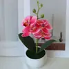 Planta de Orquídea Phalaenopsis Artificial en Maceta Producto Terminado para Decoración de Hogar, Sala de Estar, Boda, Ramo de Mano, Flor Artificial, Accesorio de Fotografía, Decoración del Hogar