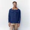 [En Stock para Entrega Rápida] Chaqueta de Hombre Otoño e Invierno Transfronteriza con Forro Polar Algodón Ropa de Trabajo Chaqueta Casual Chaqueta de Hombre Negra