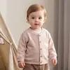 Cárdigan para bebés y niños pequeños, chaqueta infantil de manga larga para primavera y otoño, top casual unisex simple y versátil para principios de otoño