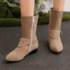 Botas Martin de Tacón Medio Estilo Europeo y Americano, Punta Fina, Tallas 40-48, Botas de Piel, Tacón Cuadrado, Cremallera, Botas para Mujer, Amazon, Aliexpress Botas para Mujer