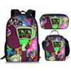 Dandy's World Dandy's World Mochila escolar para estudantes Mochila estampada de três peças Bolsa para almoço Bolsa para lápis
