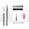 Conjunto de Canetas para Nail Art Quadradas e Redondas com Haste de Metal, Caneta para Pintura Degradê, Caneta de Fototerapia, Conjunto de Ferramentas para Nail Art