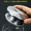 Tetera de Vidrio de Borosilicato Alto para Agua Fría Jarra de Agua Fría Tapa con Cubierta Tetera de Acero Inoxidable 304 con Filtro Accesorios para Tapa de Tetera