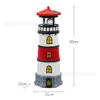 Farol Giratório de Resina Solar para Exterior Lâmpada Decorativa para Paisagismo de Pátio Ornamento para Gramado e Jardim Farol Estilo Americano