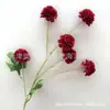 Flores Artificiais com 6 Cabeças de Eucalipto e Lilás para Decoração de Corredor de Casamento, Arte Floral para Casa, Decoração Suave e Exportação