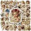 Conjunto de Adesivos de Anjo da Mitologia Clássica Europeia 50 Folhas Não Repetidas Diário Colagem Mala Telefone Adesivos Decorativos