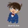 Camiseta de anime japonés Conan con transferencia de calor, suéter infantil con transferencia de calor, figura decorativa DIY, pegatinas personalizadas en stock