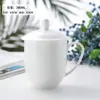 Hotel Hotel Taza Oficina Habitación Cerámica Blanco Puro Taza de Té con Tapa Taza para Beber Logotipo Impreso