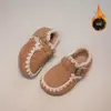 Zapatos de Terciopelo Retro Birkenstock para Niños Invierno 2025 Versátiles Resistentes al Desgaste Casuales para Exteriores Zapatos de Algodón Engrosados para Niños y Niñas