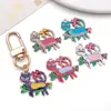 Impresión de Gota de Aceite Transfronteriza Lindo Gato Dibujo Animado Animal Colgante DIY Pulsera Collar Llavero Accesorios de Joyería