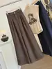 Traje Retro de Pana de Cintura Alta Pantalones de Pierna Ancha para Mujer Otoño/Invierno Nuevo Estilo Caída de Gama Alta Pierna Recta Adelgazantes Casuales Pantalones Largos