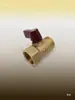 Válvula de bola de hilo interior de 4 puntos purificador de agua calentador de agua doméstico DN10 DN15 mango largo válvula de bola pequeña