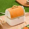Bolsa de Almuerzo Tostada Bolsa Aislante Térmica Espesada de Doble Capa Bolsa Portátil de Un Hombro Bolsa de Almacenamiento para Lonchera Gran Capacidad Bolsa de Hielo para Picnic