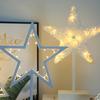 Lâmpada de mesa LED coração de menina luz noturna de fadas estrela de cinco pontas árvore de Natal decoração de quarto rede vermelha layout de loja lâmpada de bateria