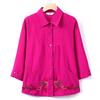 Camisas y Chaquetas de Primavera 2025 para Mujeres de Mediana Edad y Mayores, Camisas de Primavera y Verano para Madres, Blusas Bordadas para Abuelas, Estilo Materno