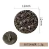 Botones metálicos de lujo incrustados con siete diamantes, botones de diamante cosidos a mano de aleación de zinc, botones decorativos para chaquetas estilo Chanel, cárdigans de pelo