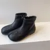 Sapatos retrô infantis estilo coreano com bico dividido, botas Martin infantis de outono e inverno, botinhas curtas de corte baixo para meninas, botas de princesa para meninas