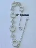 Montura en Blanco de Plata S925, Montura en Blanco de Pulsera de Cobre Puro Blanco, Chapado en Platino, Procesamiento de Incrustación de Piedras Preciosas, Fabricante de Bricolaje