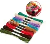 Hilo de bordado de punto de cruz multicolor hilo de bordar color mixto hilo de bordado diy hilo de bordado tejido a mano hilo de poliéster y algodón