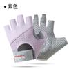 Guantes de Fitness para Hombres y Mujeres, de Media Dedos, para Conducir y Montar Bicicletas Eléctricas, Resistentes al Desgaste, Antideslizantes, Silicona Absorbente de Impactos, Levantamiento de Pesas, Frisbee