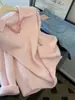 Tejido de Punto Rosa Engrosado para Mujer en Otoño e Invierno, Gama Alta, Se Puede Usar Afuera y Adentro, Top de Estilo Holgado y Perezoso para Personas Bajitas