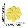 Pegatinas de Tela Bordadas de Flores de 64 Colores de Gran Venta Transfronteriza con Respaldo Adhesivo, Pegatinas de Tela sin Planchar ni Coser para Decoración de Ropa y Sombreros al por Mayor