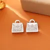 Diseño Creativo, Collar con Colgante de Bolsita de Circonita Ultrabrillante, Moda de Alta Gama, Exquisita Cadena para Suéter, Pendientes de Estilo Lindo