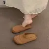 Pantuflas Tejidas Estilo Francés con Diseño Hueco, Transpirables, Mocasines Cerrados de Verano para Mujer 2026, Calzado de Exterior, Sandalias Estilo Francés