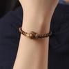 Lindo y Lindo Dibujo Animado Curativo Oveja Pequeña Rosario de Madera Pulsera de Círculo Único para Hombres y Mujeres Modelo de Pareja Sándalo