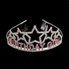 Diadema de pedrería europea y americana transfronteriza para NIÑA DE CUMPLEAÑOS corona de niña de cumpleaños