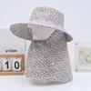 Sombrero de Sol para Mujer Verano Nuevo Sombrero de Recoger Té Sombrero de Sol Sombrero con Máscara Cubre Rostro y Cuello Sombrero Grande con Ala Sombrero Chal Sombrero de Sol