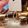 Corea del Sur Sentido de Diseño Avanzado Estilo Frío Círculo de Metal Ola de Moda Personalidad Celebridad de Internet Arete Pendientes Oro plata