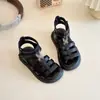Zapatos Romanos de Caña Alta para Niños 2026 Nuevas Sandalias de Verano para Niñas con Cierre Trasero y Suela Suave Zapatos de Playa de Moda para Niñas Pequeñas