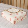 Colcha de Tela de Crepé de Cuatro Capas, Colcha Pequeña Estampada de Algodón de Azúcar de 4 Capas, Toalla de Baño para Bebé, Manta Suave para Niños