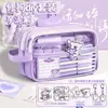 Estuche Transparente de Gran Capacidad 2025 Súper Popular Nueva Caja de Papelería Bolsa de Papelería de Nicho para Niñas de Primaria y Secundaria