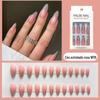 Europa e os Estados Unidos transfronteiriços novo Vestindo unha Rosa Gradiente Estrela remendo de unhas falsas de alta qualidade arte do prego branco terminado unha pedaço