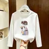 Camiseta de manga larga de algodón puro para niña, nuevo modelo otoño 2026, camiseta básica para llevar sola o debajo, top casual para primavera y otoño para niños