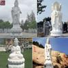 Estatua Grande de Guanyin Tallada en Mármol Blanco, Escultura de Bodhisattva Guanyin de Mármol, Adorno Escultura de Estatua de Buda de Piedra