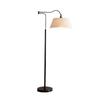 Lámpara de Pie para Sala de Estar de Lino Estilo Country Americano Simple Elegante Clásica Telescópica con Brazo Oscilante para Dormitorio Estudio Lámpara de Pie