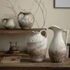 Jarrón de Cerámica Estilo Wabi-Sabi de Jingdezhen, Florero Hecho a Mano con Manchas Vintage, Adorno Decorativo para Hotel y Casa de Huéspedes con Flores Secas