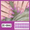 Adesivos de Unha Zhengxiang em Estoque Filme de Esmalte à Prova d'Água Estilo Ins Nail Art com Glitter Degradê Adesivos de Unha em Gel Sem Cozimento