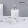 Frasco de Álcool em Gel para Hotel Frasco Vazio Frasco de Sabonete Mármore Frasco Refil Tipo Pump Frasco de Loção Gel de Banho Conjunto