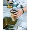 Copa Fría de Camarones Bebida Fría Espesa Desechable Pandan Café Limón Té de Leche Plástico Para Llevar Con Tapa Papel a Prueba de Fugas