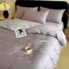 Juego Sencillo y Lujoso de 60 Piezas, Tejido Grueso Jacquard Estampado en Relieve, 100% Algodón, Clase A, Apto para Bebés, Adecuado para Dormir Desnudo, Ropa de Cama con Funda de Edredón