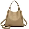 Bolso de Mano de Piel Suave para Mujer 2026 Estilo Cesta Bolso de Hombro de Alta Gama Bolso Cruzado Versátil Tipo Cubo