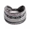 Diadema Estampada Rayas Blancas y Negras Simple Diadema Deportiva Elástica Accesorios para el Cabello para Mujeres Correr Yoga