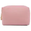 Bolsa Pequeña Cuadrada Octagonal de Cuero PU para Almacenamiento de Cosméticos, Color Sólido, Bolsa de Maquillaje de Regalo, Portátil, Impermeable, Resistente al Desgaste para Viajes